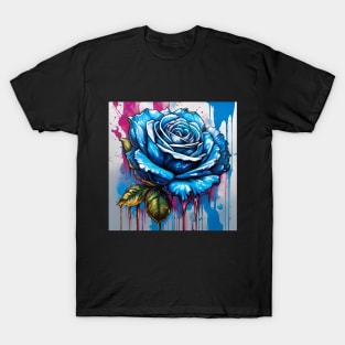 Splash Blue Rose T-Shirt